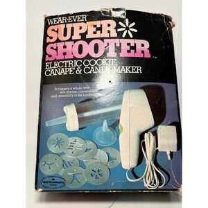 Wear-Ever Super Shooter Electric Cookie Canape Candy Maker‎ Model 70001 Vintage